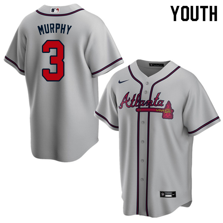 Nike Youth #3 Dale Murphy Atlanta Braves Baseball Jerseys Sale-Gray